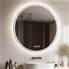 LUVODI Specchio Bagno con LED Luce 60 cm: Specchio Tondo Retroilluminato Bagno specchio bagno Rotondo con Antiappanamento, Dimmerabile 3000K-4500K-6000K, 3 Colori Luce, Funzione memoria
