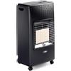 Bartolini Stufa a Gas Batik I, colore Nero - Analizzatore aria, Termocoppia, Tre piastre ceramiche