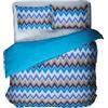 IL BOTTEGONE - Parure Copripiumino 100% Cotone set completo di sacco e federa; Letto Singolo Colore: Nabil Blu