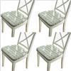 uyeoco Set 4/2/1 Cuscini Sedia da Cucina/Cuscini di Seduta,40x38cm/40x42cm/43x45cm antisdrucciolevole Confortevole Cuscini Coprisedia da Cucina,con Lacci Imbottito,Lavab(F8,4PCS_40X38CM)