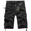New front Cargo Shorts Uomo Pantaloncini Cargo Pantaloncini con Tasche Laterali Pantaloni Corti Cotone Traspirante Pesca Campeggio Vacanze Corsa Nero 32