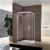 Parama Box doccia 80x120 cm apertura angolare profili alluminio bianco e cristalli temperati da 4mm Trasparente | Ibiza