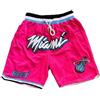 PANTALONCINI/SHORTS ADULTO CON TASCHE-BASKET-NBA-MIAMI HEAT-BUTLER-FUCSIA