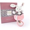 Doudou et Compagnie - Boh'aime - Carillon coniglio rosa - 20 cm - Regalo nascita - Bella confezione regalo - DC4028