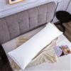 Poligino Federe Cuscini Letto Matrimoniale 50 x 150 cm, Federe in Microfibra Chiusura a Busta - Bianco