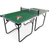 Teorema Giocattoli 67360 - Tavolo da Ping Pong Pieghevole con 2 Racchette, 2 Palline e 1 Rete con Supporti, Dimensioni: 182x86,5x75cm, per Spazi Interni ed Esterni, verde, unisex