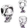 Genérico Charm in argento Sterling 925 Rapunzel, compatibile con ciondoli Pandora e molti altri bracciali con ciondoli., Pequeño, Argento, Argento