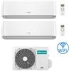 Hisense Climatizzatore Condizionatore Hisense Energy Pro Plus (Hi Energy) Wifi R32 Dual Split Inverter 9000 + 9000 BTU con U.E. 2AMW52U4RXC Classe A++/A+