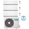 Hisense Climatizzatore Condizionatore Hisense Energy Pro Plus (Hi Energy) Wifi R32 Trial Split Inverter 9000 + 9000 + 9000 BTU con U.E. 3AMW52U4RJC Classe A++/A+