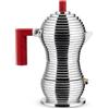 Alessi MDL02/1 R Pulcina Caffettiera Espresso, in PA e Fusione di Alluminio, 1 T