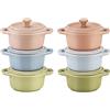 Staub Set 6 Mini Cocotte in Ceramica Colori Misti