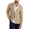 Giosal Cardigan Uomo Giacca Maglione Maniche Lunghe Taschino Tinta Unita Casual Vari Colori Made in Italy (IT, Testo, L, Regular, Regular, Beige)