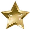 Generic 18 PIATTI DI CARTA per feste e cerimonie di ogni genere 18 piattini stoviglie monouso per compleanni ricorrenze ed eventi (Stella oro 27cm)