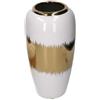 Vacchetti Vaso Ceramica Oro Bianco cm Ø15h23 di Vacchetti