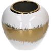 Vacchetti Vaso Ceramica Oro Bianco cm d18h16,5 di Vacchetti