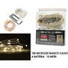 General Trade Catena 100 Microled a Batterie Luce Bianco Caldo con Telecomando