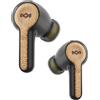 House Of Marley Cuffie Auricolari Bluetooth True Wireless In-Ear per Musica e Chiamate colore Nero e Legno - EM-JE121BK