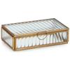Bizzotto Portagioie Tehri Righe Trasparente Oro 18x10,5 cm di Bizzotto