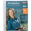 NIKOFFICE PORTALISTINO NIKOFFICE A4 10 BUSTE PERSONALIZZABILE TRASPARENTE 01NIK137