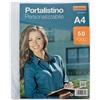 NIKOFFICE PORTALISTINO NIKOFFICE A4 50 BUSTE PERSONALIZZABILE TRASPARENTE 01NIK141