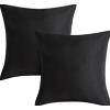 Federa in Microfibra Nera per Cuscino 50x50 cm