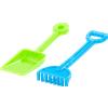 Giocattoli Polesie - Pala e Rastrello per Spiaggia, Giocattoli per Bambini Verde e Blu
