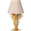 ARTI & MESTIERI Piccola Lampada da Tavolo con Paralume Circeo Oro Trasparente Paralume Sabbia
