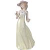 NAO Figura Statua in Porcellana Giovane con Cappello 25x15cm