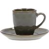 ROSE & TULIPANI Tazzina Caffè Grigio Tortora con Piatto 90cc R134200015