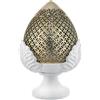 BONGELLI PREZIOSI Lampada da Tavolo Grande a Forma di Pomo Siciliano Oro 44cm Marmorino