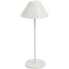 PALAIS ROYAL Lucignola Lampada in Metallo LED Touch Ricaricabile 35cm Bianco