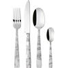 SAMBONET Jungle Servizio Tavola Posate Set 24 Pezzi Acciaio Inox