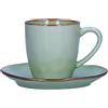 ROSE & TULIPANI Concerto Tazza Caffè c/Piattino 90ml Te' Verde Stoneware