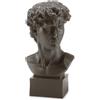 PALAIS ROYAL Scultura Figura Busto David di Michelangelo 18cm Grigio Resina