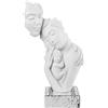 BONGELLI PREZIOSI Statua Scultura Coppia Famiglia Bianco Argento 39cm Marmorino