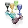 BRANDANI Diamante Set 6 Pezzi Calici Assortiti Bicchieri Colorati 250ml Vetro