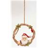 NOEL by Lamart Pendaglio Addobbo Babbo Natale Decorazione 13cm Resina