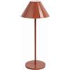 PALAIS ROYAL Lucignola Lampada in Metallo LED Touch Ricaricabile 35cm Terracotta