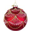 BIZZOTTO Sfera Pallina in Vetro per Albero di Natale Glitz 10cm Rosso