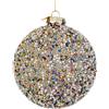 BIZZOTTO Sfera Pallina in Vetro per Albero di Natale Perline con Rubini 10cm Multicolore