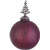 BIZZOTTO Sfera Pallina in Vetro per Albero di Natale Trinket 10cm Rosso Borgogna