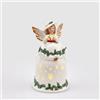 EDG Enzo De Gasperi Decorazione Natalizia Campana Campanella Angelo con LED 18cm Ceramica