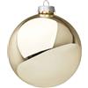 BIZZOTTO Addobbo Sfera Pallina Albero di Natale Champagne Lucido Vetro 10cm