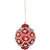 BIZZOTTO Sfera Pallina per Albero di Natale Crystal 8cm Rosso con Brillanti