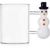 ICHENDORF Christmas Tales Tazza MUG Pupazzo di Neve 450ml Vetro Borosilicato