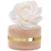 HYPNO CASA Diffusore a Bastoncini con Rosa Bianca 60ml Floccato Velluto Beige Sandalo Nobile