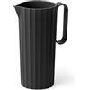 BLIM PLUS Caraffa Brocca Hydria Carbon Black Nero 1,7lt Made in Italy 100% Riciclabile