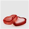 EDG Enzo De Gasperi Candela Scrigno Cuore 9cm Rosso Vetro