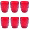 BRANDANI Bicchiere Rouge Rosso Set 6 Pezzi Vetro 10cm Tavola di Natale