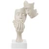 BONGELLI PREZIOSI - Scultura Statua Coppia Face Nocciola 39cm Marmorino